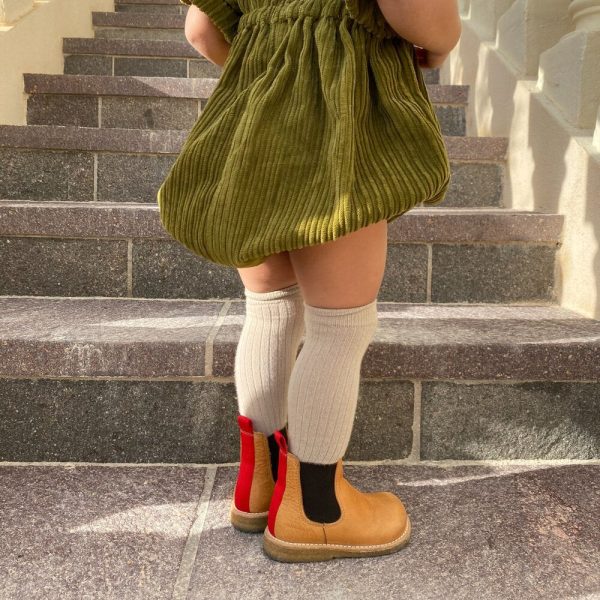 Organic Cotton Knee High Socks - Buff - Image 4